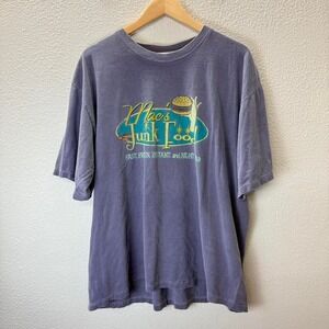 Macs Junk Food T Shirt Adult XL Purple Fast Fren Instant Right Up Graphic Tee